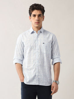 Arrow Sports - Men's Blue All Over Printed Slim Fit Shirt