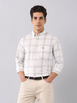 U.S. Polo Assn. Denim Co. - Men's White Twill Regular Fit Shirt