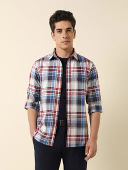 U.S. POLO ASSN. - Men's Multi-Color Pure Cotton Tartan Checked Shirt