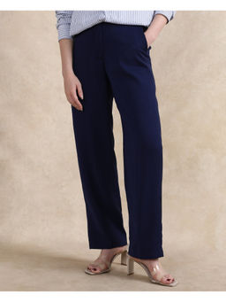 RAREISM - Skrein Navy Straight Ankle Length Trouser