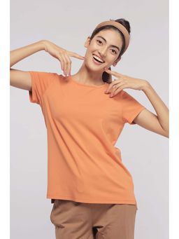 NeceSera - Golden Ochre Supima Round Neck Top
