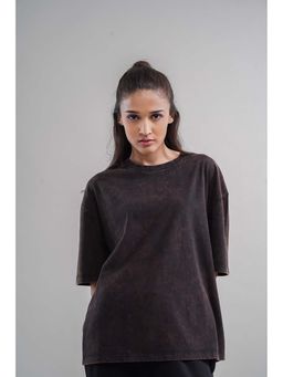 NeceSera - Black Acid Wash Unisex Top