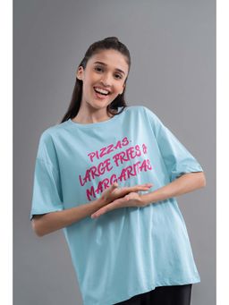 NeceSera - Blue Pizza Foodie Oversized Top