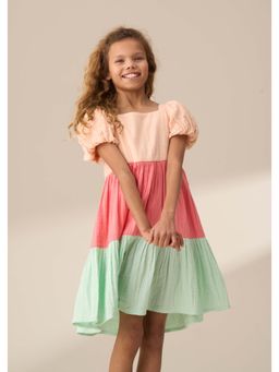 ANGEL & ROCKET - Multi-Color Casey Tiered Colourblock Dress