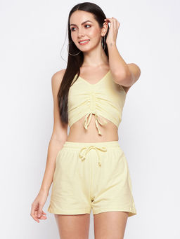 BRINNS - Bralette Top with Shorts Co-Ords (Set of 2)