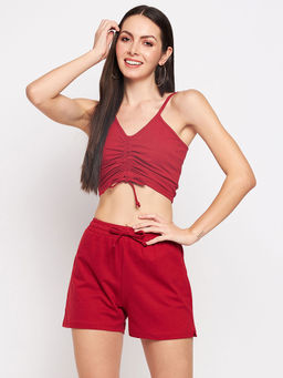 BRINNS - Bralette Top with Shorts Co-Ords (Set of 2)