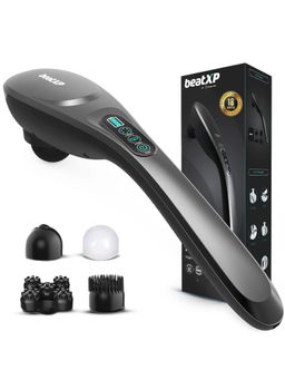 beatXP - Stream Pro Cordless Full Body Massager for Pain Relief with 4 Attachments - Grey