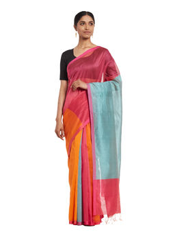 Fabindia - Cotton Silk Geometric Women Sari without Blouse