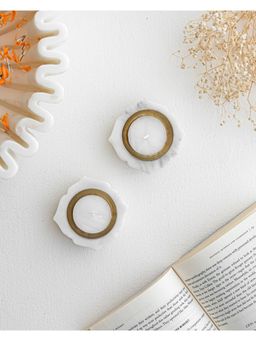 Marbleous - Diya - Lotus (Pack Of 2)