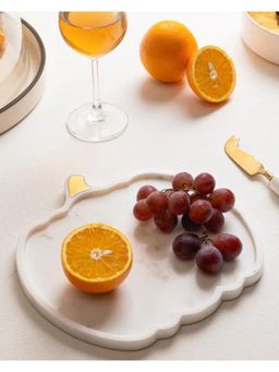 Marbleous - Marble Platter - Pumpkin