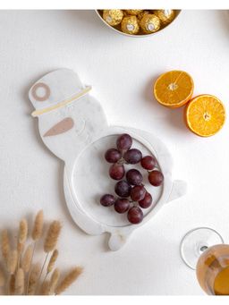 Marbleous - Marble Platter - Snowman