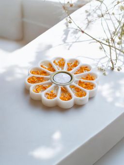 Marbleous - 12 Petals T Light Holder - Flower