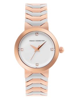French Connection - White Dial Analog Watch (FCH9RTM) (M)