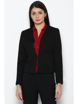 Allen Solly - Women Black Regular Fit Blazer
