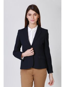 Allen Solly - Women Navy Blue Blazer