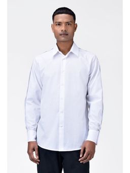 Genes Lecoanet Hemant - Regular Fit Mens Solid Button-Up Shirt-White