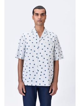 Genes Lecoanet Hemant - Cuban Collar Shirt With Uv Flower Print
