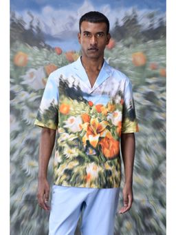 Genes Lecoanet Hemant - Garden Print Cuban Collar Relax Fit Shirt