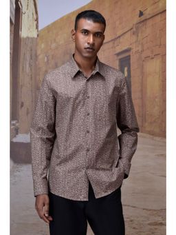Genes Lecoanet Hemant - Warm Beige Abstract Dot Shirt