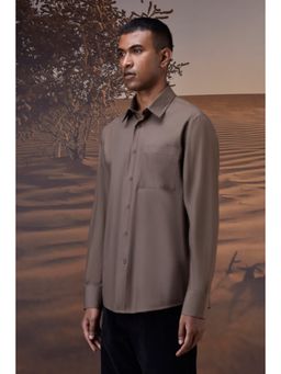 Genes Lecoanet Hemant - Classic Giza Poplin Shirt - Brown