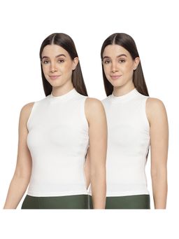 La Intimo - Women White Bold Babe Camisoles (Pack of 2)