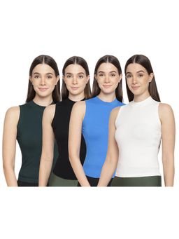 La Intimo - Women Multi-Color Bold Babe Camisoles (Pack of 4)