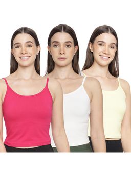 La Intimo - Women Multi-Color Forever Beauty Camisoles (Pack of 3)