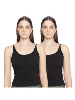 La Intimo - Women Black Timeless Style Camisoles (Pack of 2)