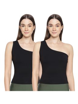 La Intimo - Women Black Eased Elegance Camisoles (Pack of 2)