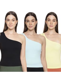 La Intimo - Women Multi-Color Eased Elegance Camisoles (Pack of 3)