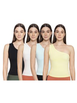 La Intimo - Women Multi-Color Eased Elegance Camisoles (Pack of 4)