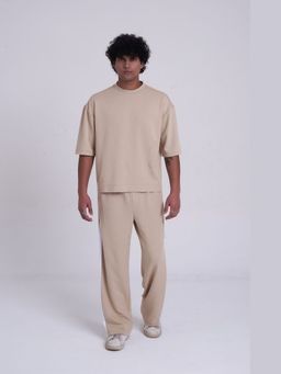 Muvazo - Beige The Linear Range T-shirt with Pant