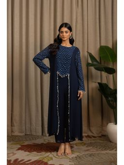 VANSHIKA AGARWAL LABEL - Women Blue Lyana Co-Ord Set
