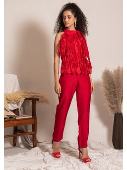 VANSHIKA AGARWAL LABEL - Women Red Alaya Co-Ord Set