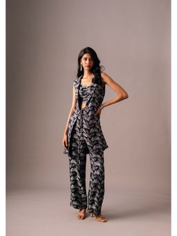 VANSHIKA AGARWAL LABEL - Women Blue Ember Co-Ord Set