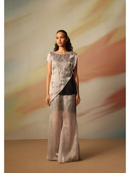 VANSHIKA AGARWAL LABEL - Women Silver Poppy Co-Ord Set