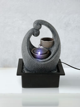 UMAI - Grey Polyresin Water Fountain