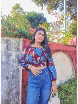 Style Quotient - Maroon Printed Top