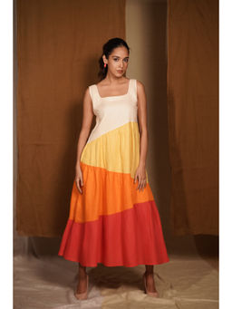 dhaaga - Brea Colorblock Dress