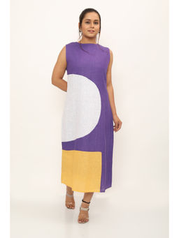 dhaaga - Purple Malibu Colorblock Dress