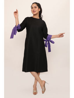 dhaaga - Black Quinn Solid Dress