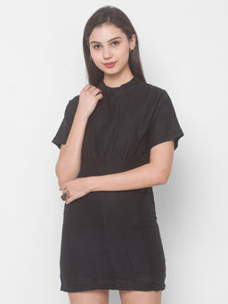 dhaaga - Black Uva Solid Dress
