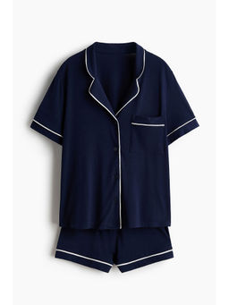 H&M - Women Blue Viscose-Blend Pyjamas