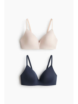 H&M - Women Blue 2-Pack Microfibre Non-Wired Bras