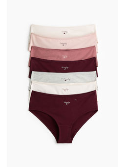 H&M - Women Red 7-Pack Hipster Briefs