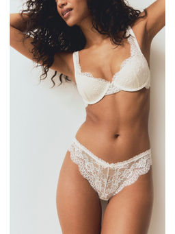 H&M - Women White Lace Push-Up Bra
