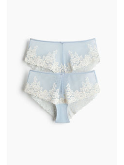 H&M - Women Blue 2-Pack Lace Hipster Briefs