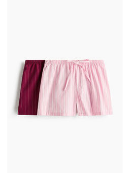 H&M - Women Red 2-Pack Pyjama Shorts