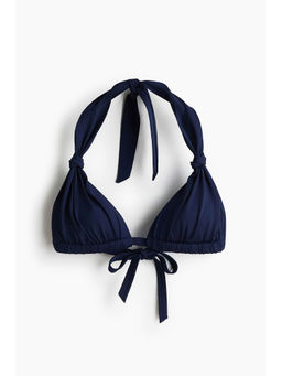 H&M - Women Blue Push-Up Triangle Bikini Top