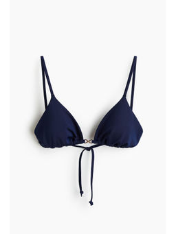 H&M - Women Blue Padded Triangle Bikini Top